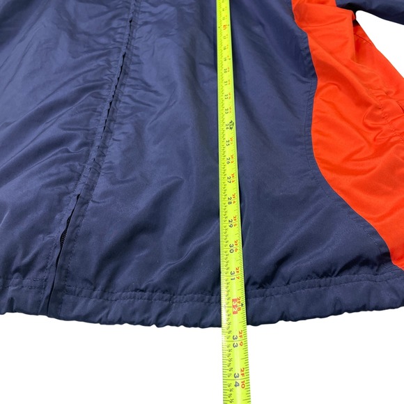 NCAA Illinois Fighting Illini Windbreaker Jacket Navy Orange Mens 2XL Hooded - Picture 9 of 11